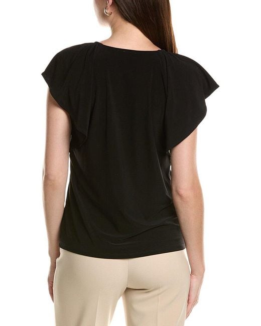 Anne Klein Black Harmony Knit Top