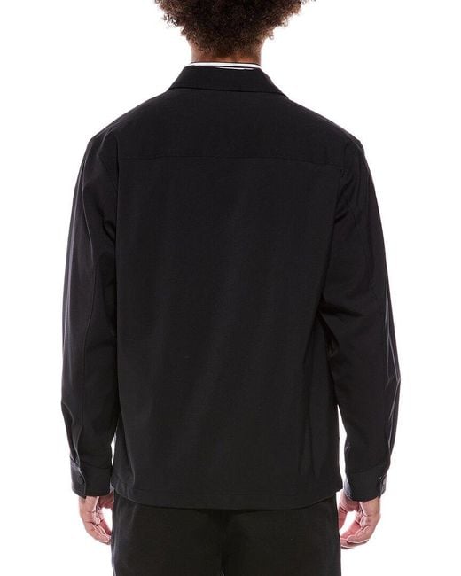 Theory Black Snap Overshirt for men