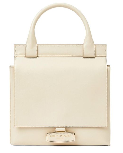 Bruno Magli Natural Etta Leather Top Handle