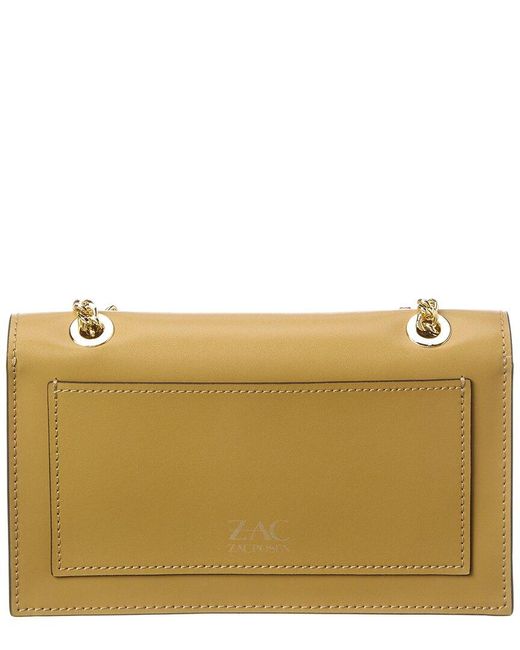 Zac Posen Yellow Earthette Mini Chain Leather Shoulder Bag