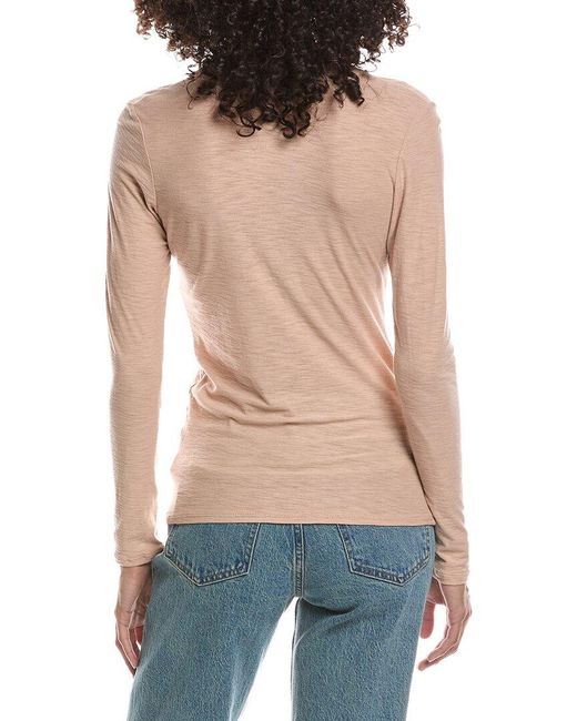 James Perse Blue Henley Top