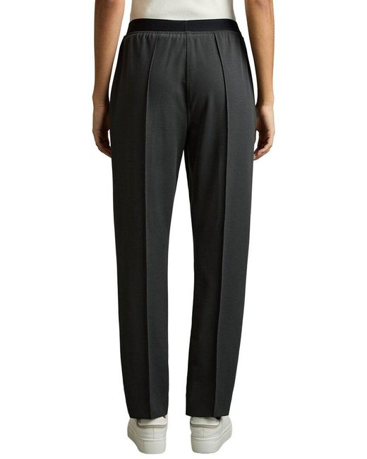Reiss Black Lucia Waistband Taper Trouser