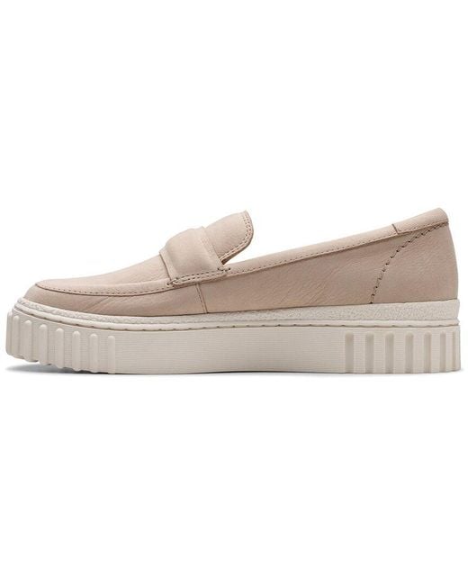 Clarks White Mayhill Cove Nubuck Sneaker
