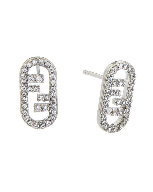Fendi Metallic O'lock Earrings