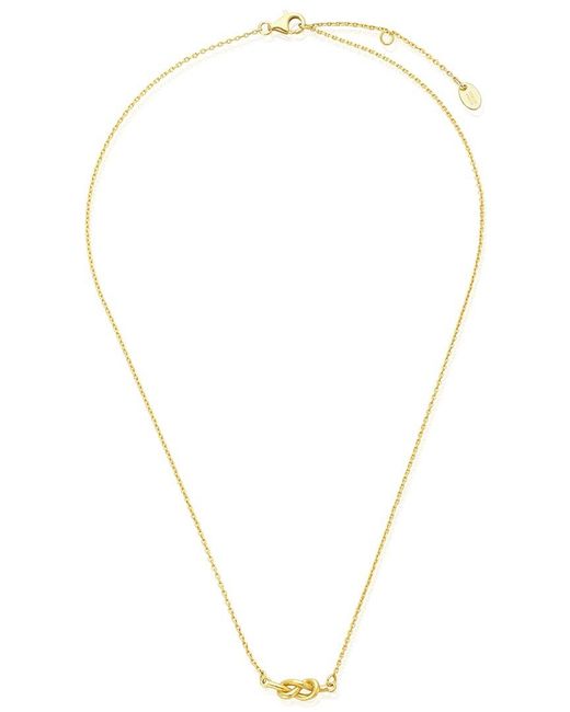 Sterling Forever Metallic 14k Over Silver Infinity Love Knot Necklace