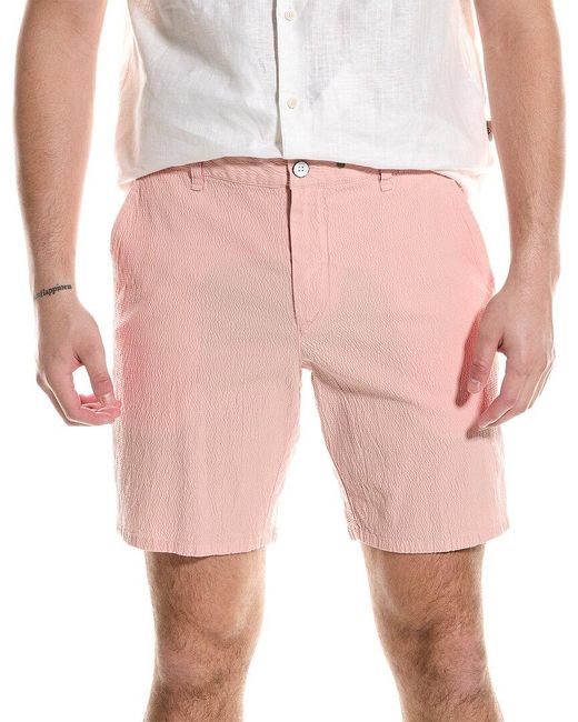 Rag & Bone Pink Perry Seersucker Short for men