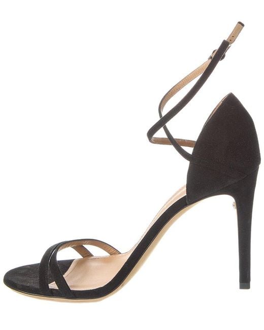 Ferragamo Metallic Ines Xs Suede Sandal