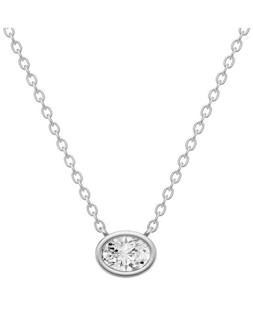 Lab Grown Diamonds Metallic 14K 0.50 Ct. Tw. Lab-Grown Diamond Necklace