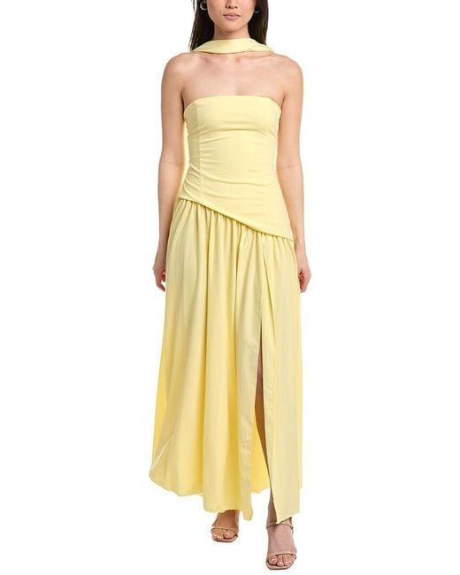 IPPONELLI Yellow Sleeveless Maxi Dress