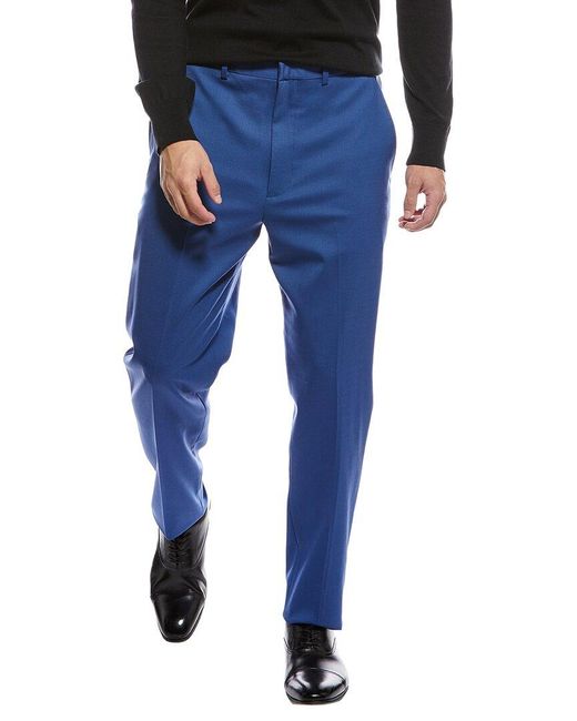 Theory Blue Wool-blend Pant for men