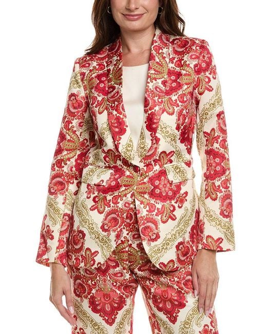 FLORA BEA NYC Red Charlene Blazer