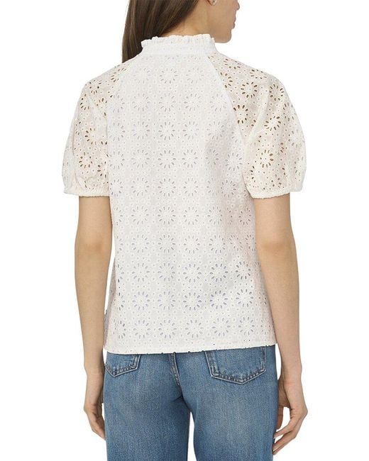 Cece White Woven Top