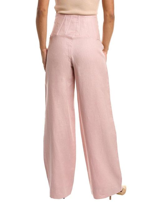 Nicholas Pink Aurel Linen Pant