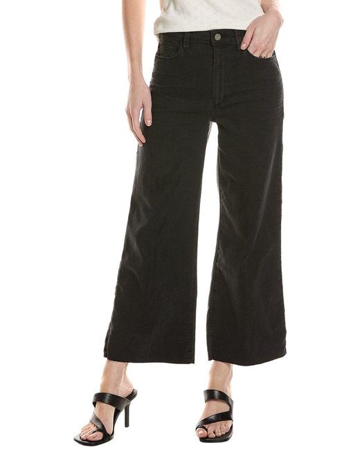 PAIGE Black Genesee Crop Raw Hem Nox Jean