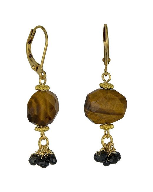 Rachel Reinhardt Jewelry Metallic Gemstone Cluster Earrings