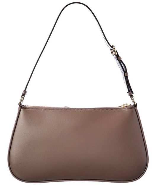 Ferragamo Brown Vara Bow Small Leather Shoulder Bag