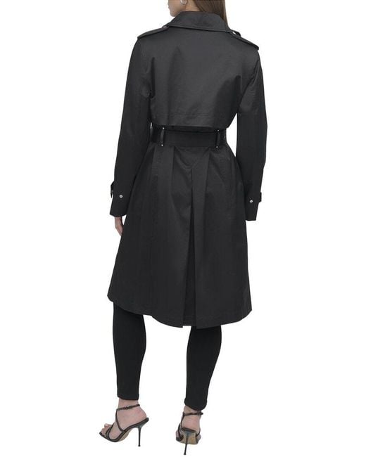 DKNY Black Belted Rain Jacket