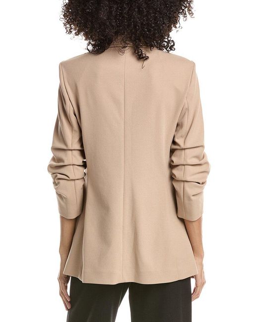 Anne Klein Natural Scrunch Sleeve Open Jacket