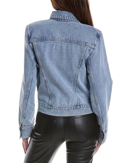 Christopher Esber Blue Sculptured Corsage Denim Jacket
