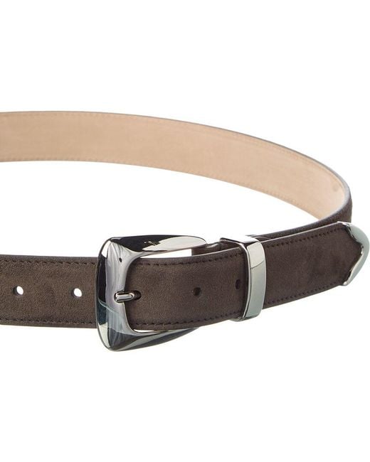 Khaite White Benny Suede Belt