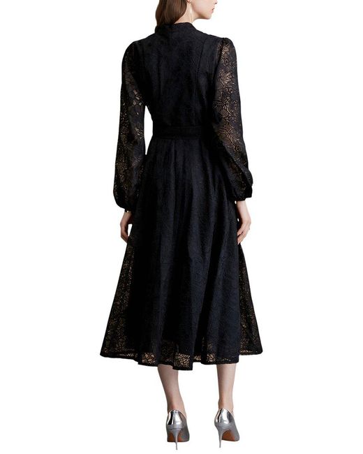 DZA Black Midi Dress