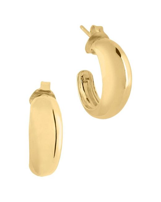 Pajure Fine Jewelry Metallic 18K Over Chunky Hoops