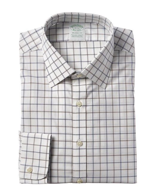 Brooks Brothers Gray Milano Fit Dress Shirt for men
