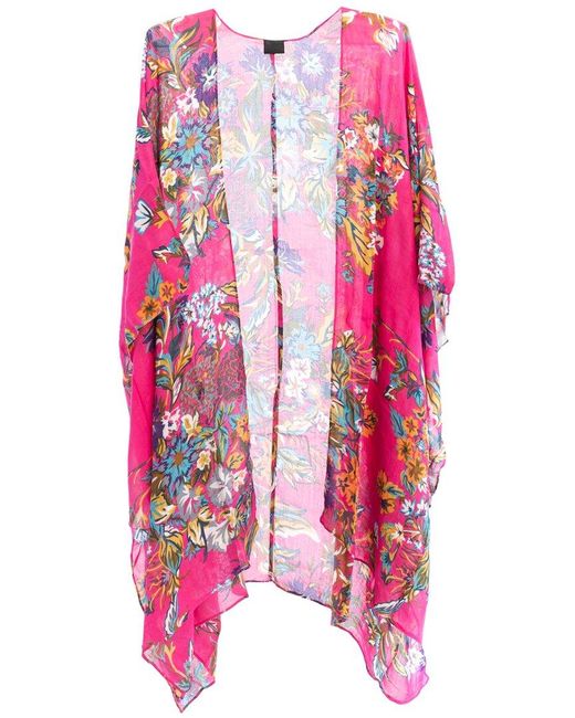 Saachi Pink Lasdon Floral Kimono