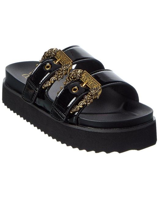 Versace Jeans Black Couture Platform Sandal