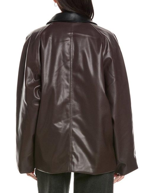WeWoreWhat Black Cocoon Leather Jacket