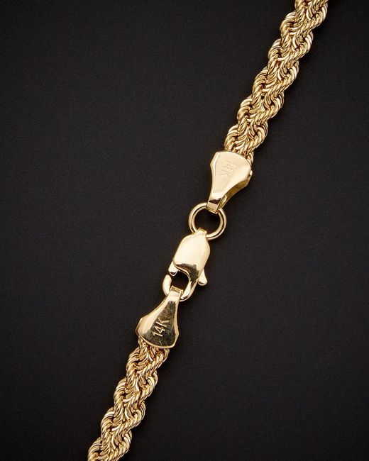 Italian Gold Black 14k Double Row Semi-solid Rope Necklace