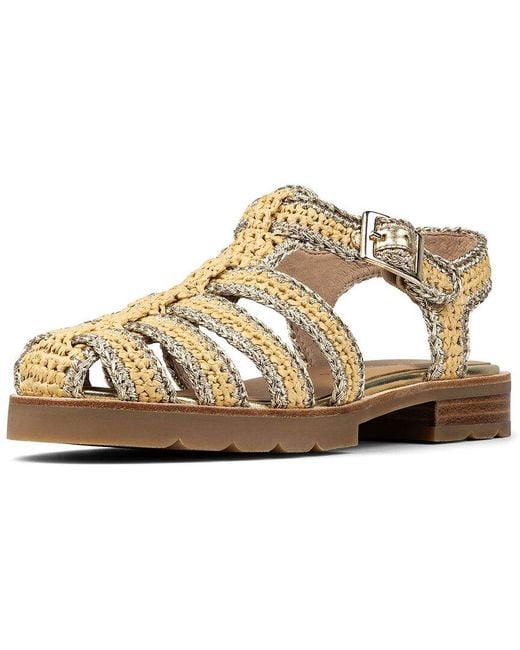 Donald J Pliner Metallic Layna Raffia Sandal