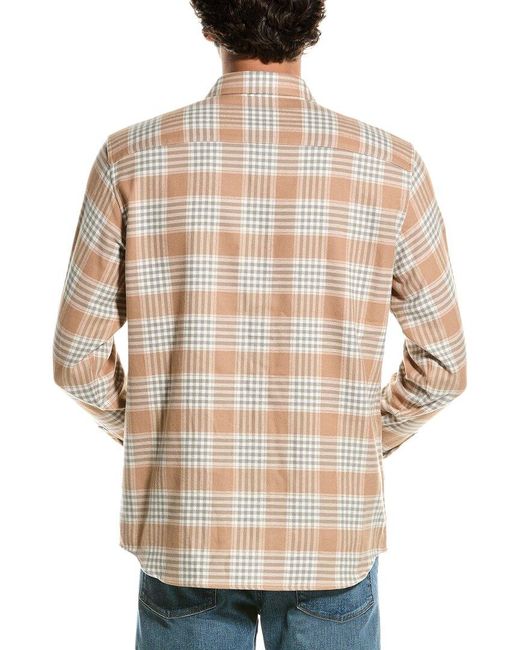 Theory Natural Irving Flannel Shirt for men