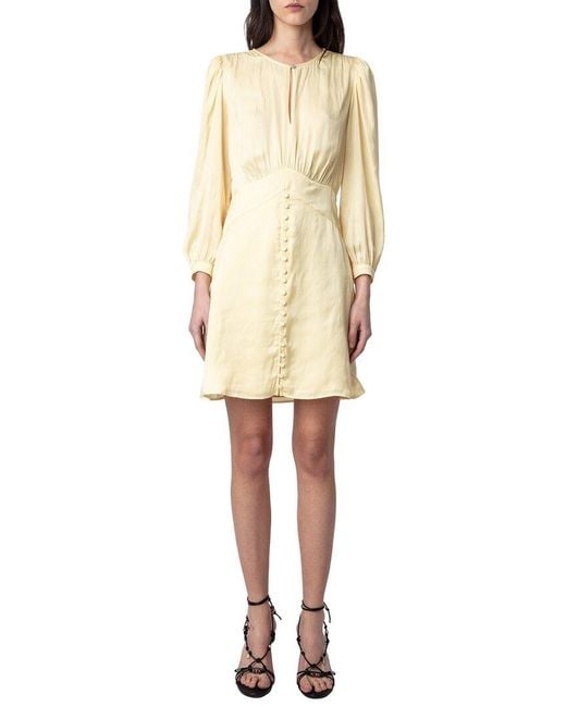 Zadig & Voltaire Natural Rhodri Satin Dress