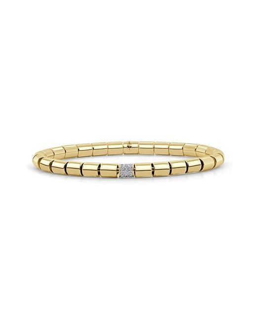 Sabrina Designs White 14k 0.35 Ct. Tw. Diamond Barrel Bead Stretch Bracelet
