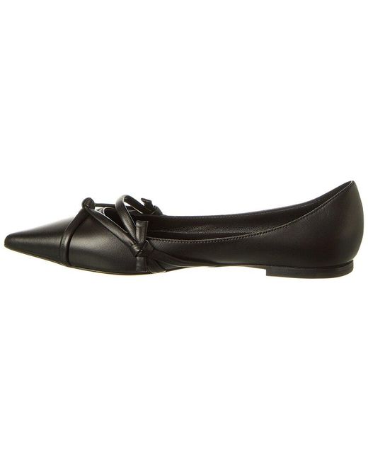 Jimmy Choo Black Love Leather Flat