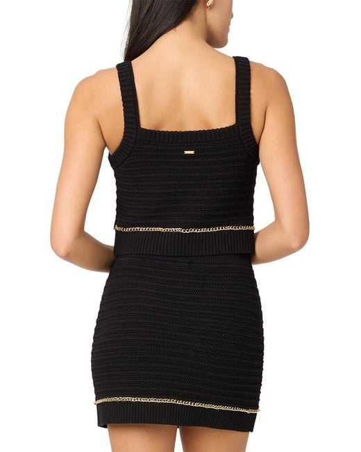 Toccin Black Daisy Cropped Tank