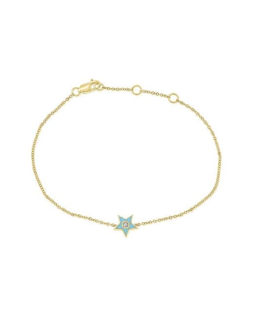 Sabrina Designs White 14K 0.02 Ct. Tw. Diamond Star Bracelet