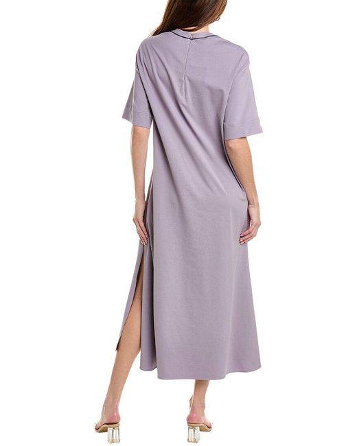 Brunello Cucinelli Purple T-shirt Maxi Dress
