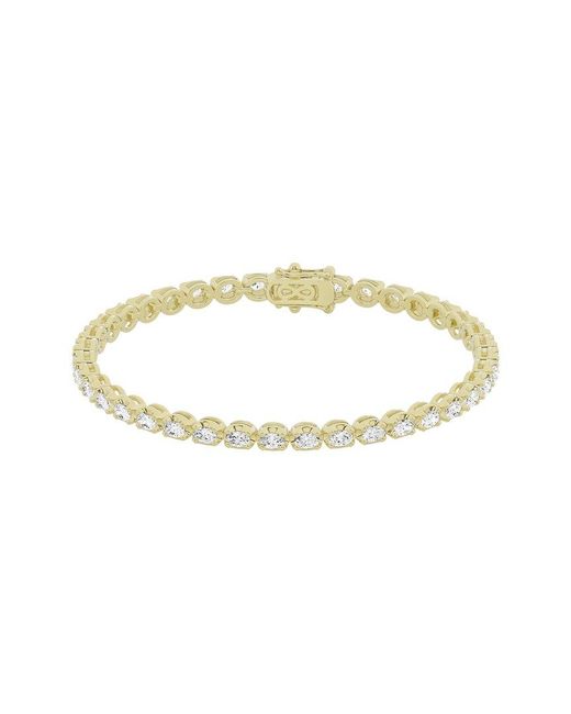Lab Grown Diamonds Metallic 14K 3.00 Ct. Tw. Lab Grown Diamond Tennis Bracelet