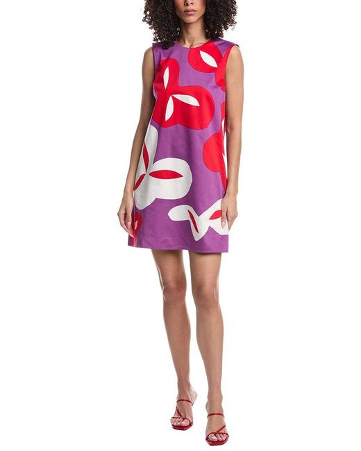 Marimekko Red Siluetti Poiminto Mini Dress