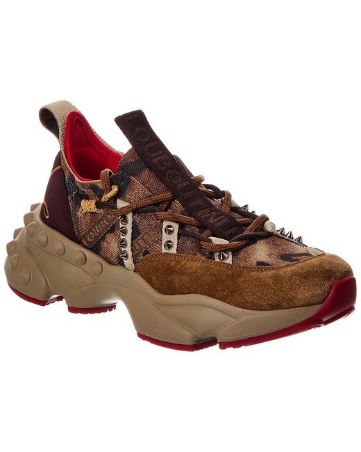 Christian Louboutin Brown Trailnrun Leather Sneaker