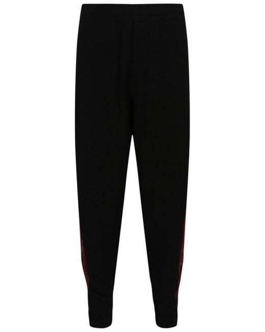 McQueen Black Logo Tape Jogger for men