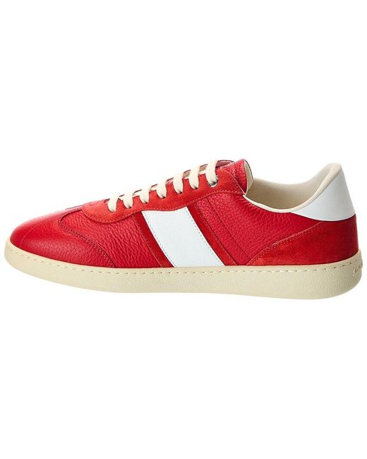 Ferragamo Red Leather Sneaker for men