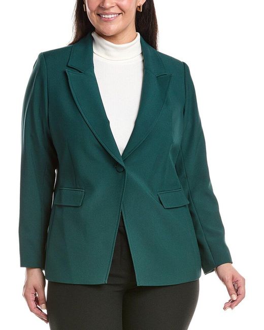 Tahari Green Plus Solid Blazer
