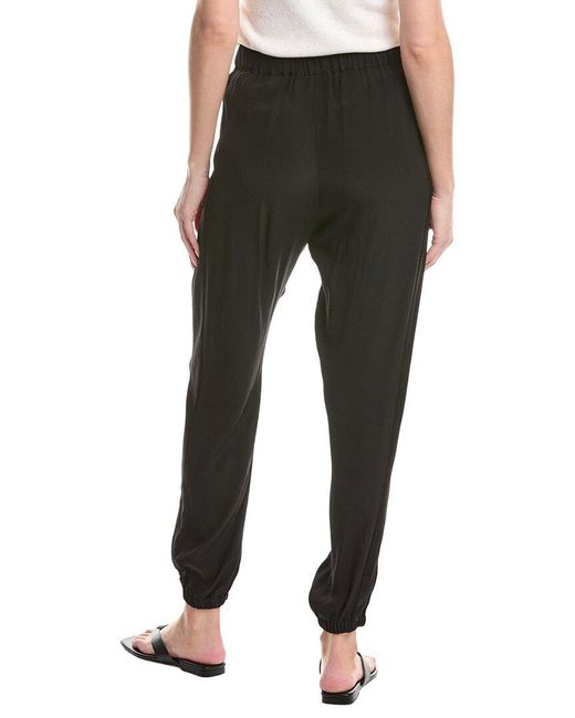 Fabiana Filippi Black Jogging Silk-Blend Trouser