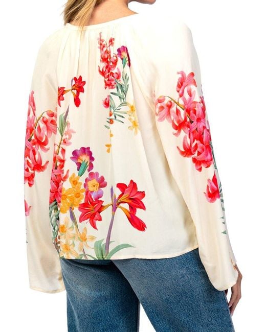 Tolani Red Meridian Top