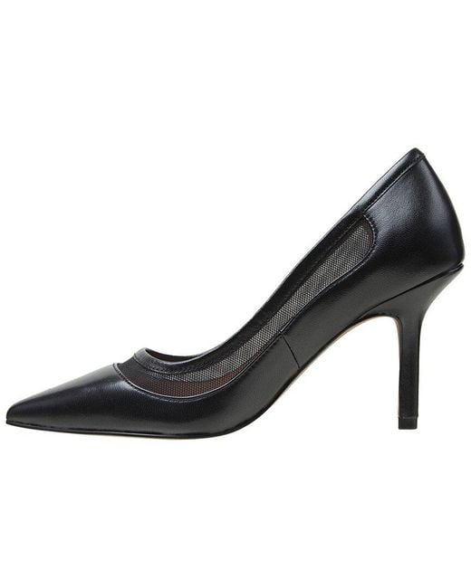 Linea Paolo Black Perline Leather Pump