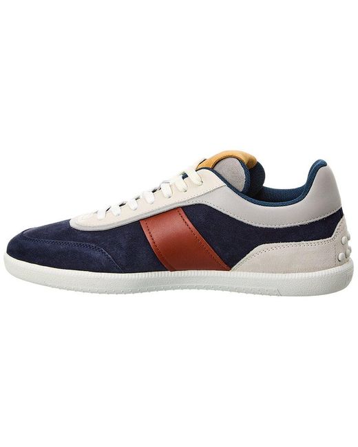 Tod's Blue Leather & Suede Sneaker for men
