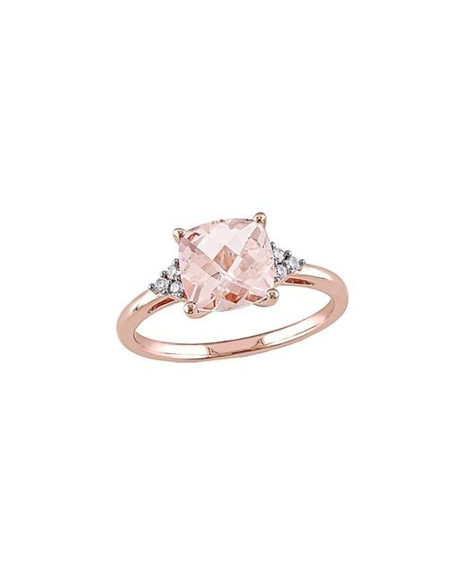 Rina Limor Pink 14k Rose Gold 2.06 Ct. Tw. Diamond & Morganite Ring